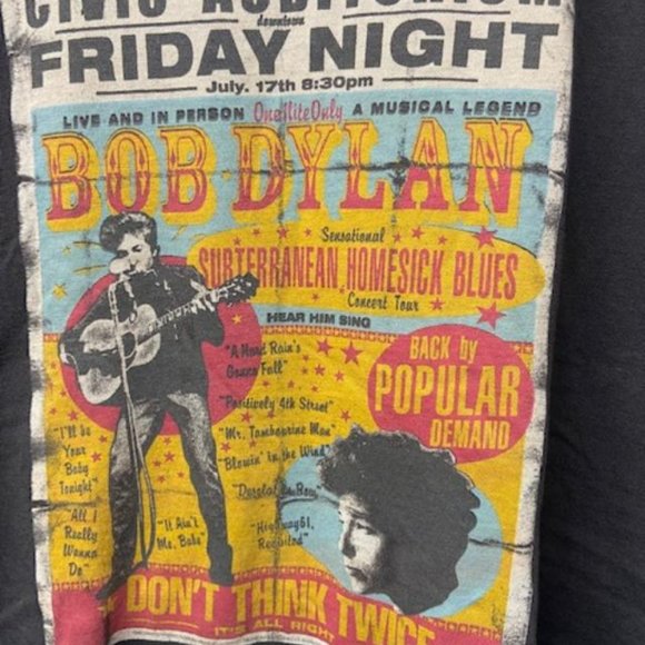 Bob Dylan Concert Tee Shirt - Picture 2 of 3